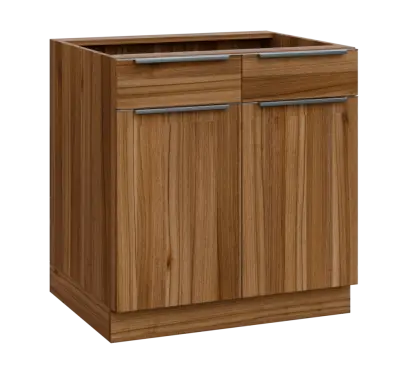 SIS - 8DZ2 spodní skříňka, 2-dveřová, 2-zásuvková, 870x800x600, ořech světlý